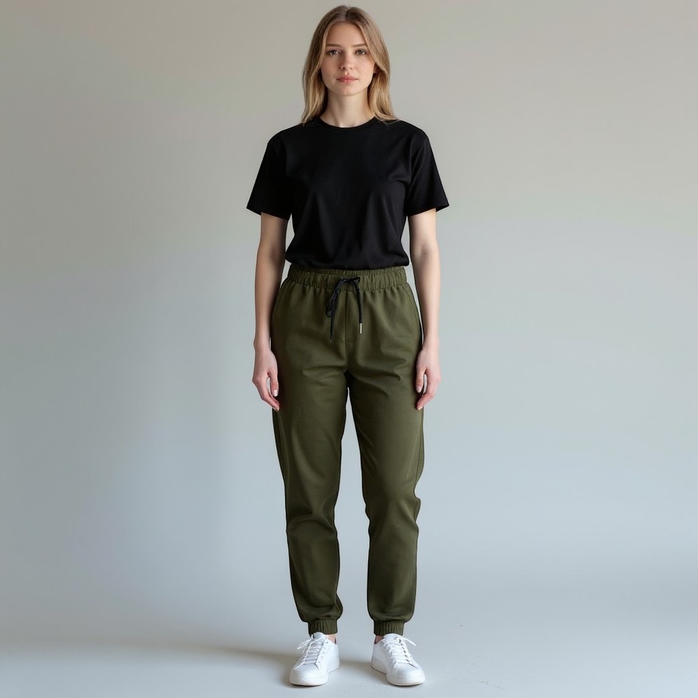 Lululemon On the Fly Jogger Women 6 Olive Green Excellent Woven Drawstring Pant